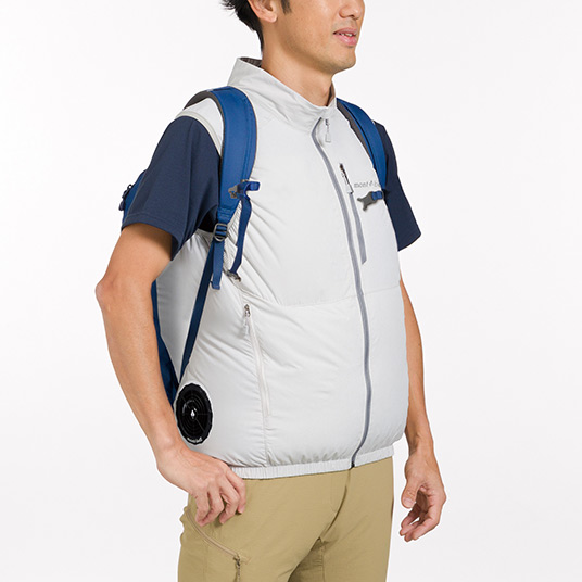 mont-bellファンブローベスト一式ライトグレー (LGY) Lサイズ