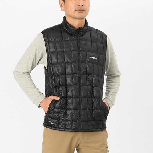 US プラズマ1000 ダウンベスト Men's ｜ オリジナルプリント ｜ モンベル