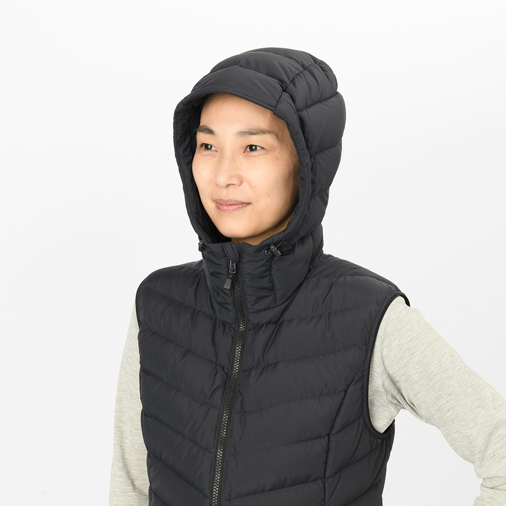 ⭐ほぼ新品　モンベル　ハイランドフーデッドベスト　レディース　US　L　ピンク US ハイランド フードベスト Women's｜モンベル