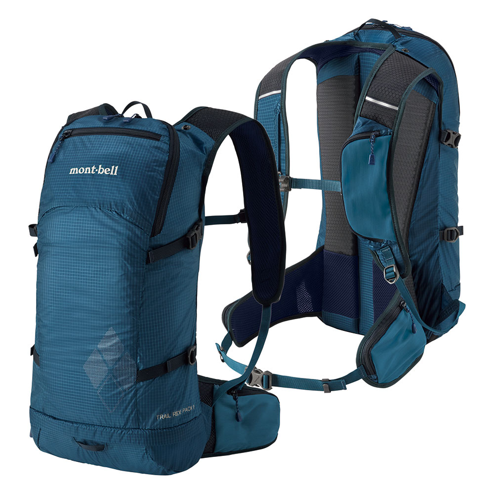 patagonia バックパック 30L ヘルメットホルダー付き（モンベル） トレールライドパック 8 ｜ オリジナルプリント ｜ モンベル